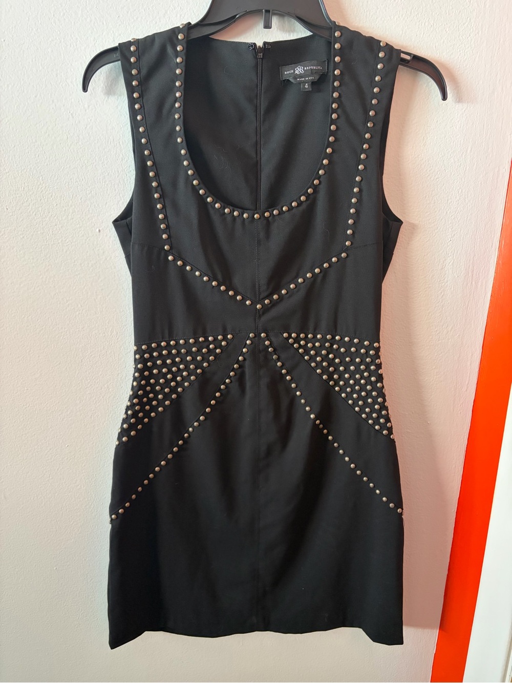 Rock & Republic Black Studded Mini Dress